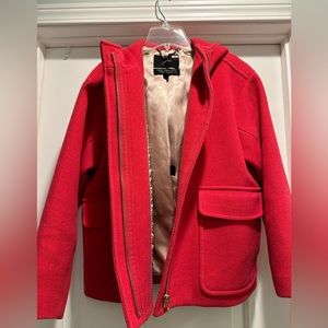J. Crew Wool Coat Berry Color Size Small